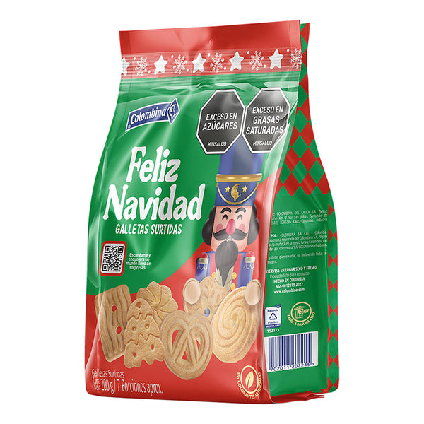 GALLETA NAVIDAD COLOMBINA 200G NAVIDAD